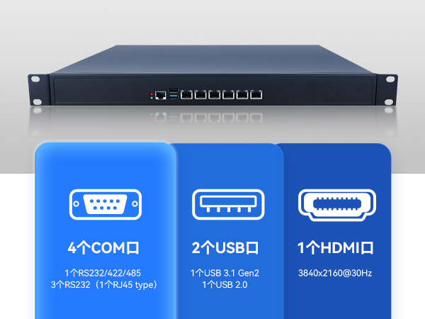 熊猫1U多网口工控机,网络安全主机工业电脑,DT-12160-J6412