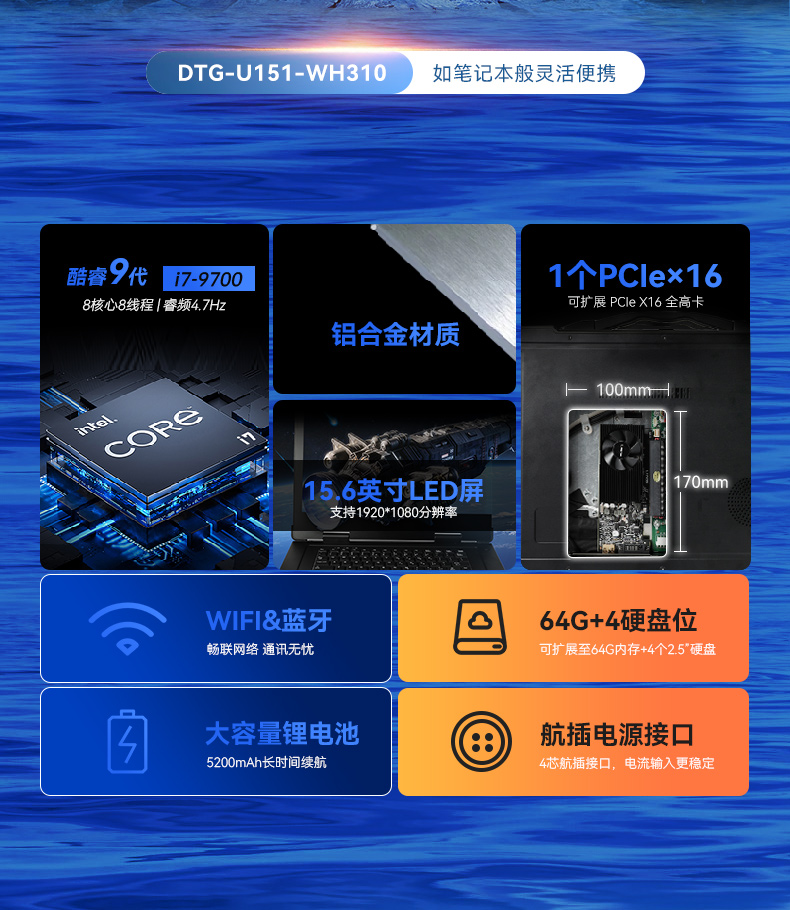 15.6英寸高性能加固便携机,工作站电脑,DTG-U151-WH310.jpg 15.6英寸高性能加固便携机,工作站电脑,DTG-U151-WH310.jpg